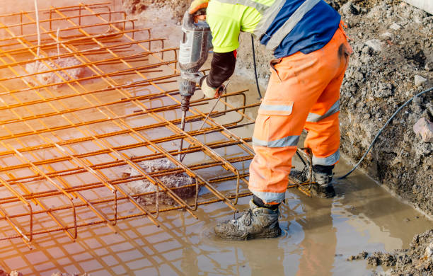 Concrete walkway installation